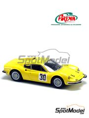 Arena Modelli ARE1338: Car scale model kit 1/43 scale - Ferrari Dino 206 GT  North American Racing NART Team #38 - Sam Posey (US) + Robert 'Bob' Dini  (US) - 12 Hours Sebring 1969 (ref. ARE1338) | SpotModel